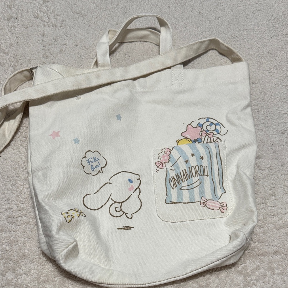 Sanrio White and Pink Cinnamoroll Tote